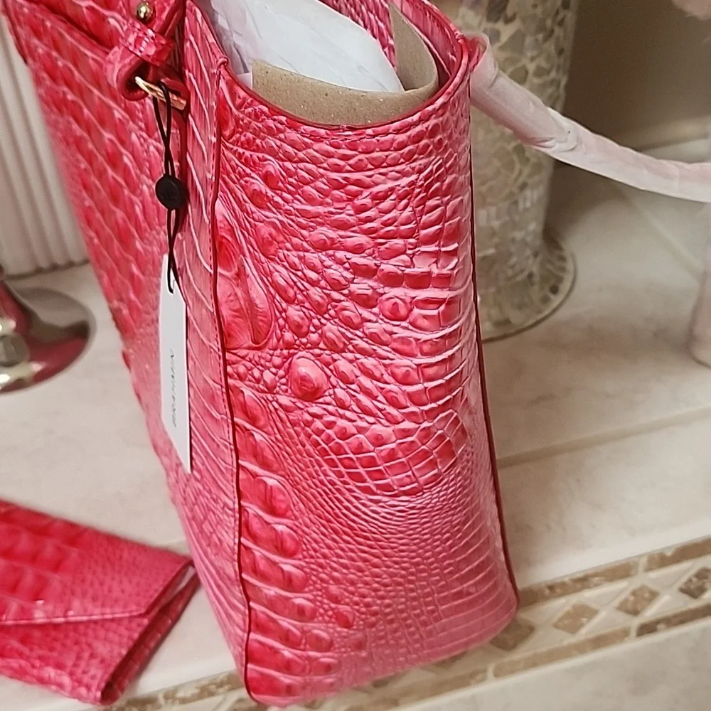 🛍🩷 BRAHMIN APRIL PINK COSMO TOTE & VERONICA WALLET 🩷🛍